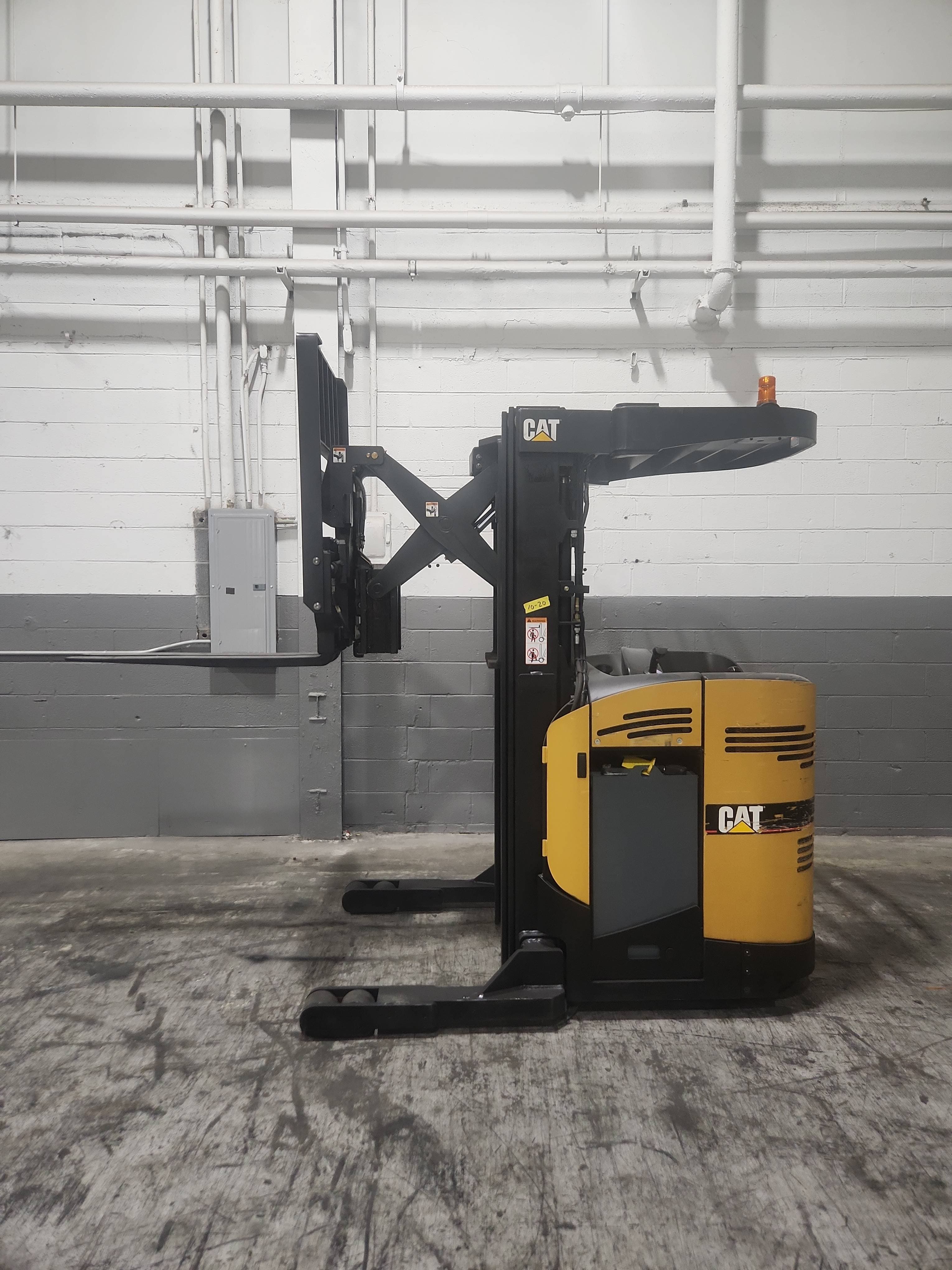 Mitsubishi/CAT Model: NR3500 3,500lb Capacity. Electric Reach Truck. Hours: 6,843.
