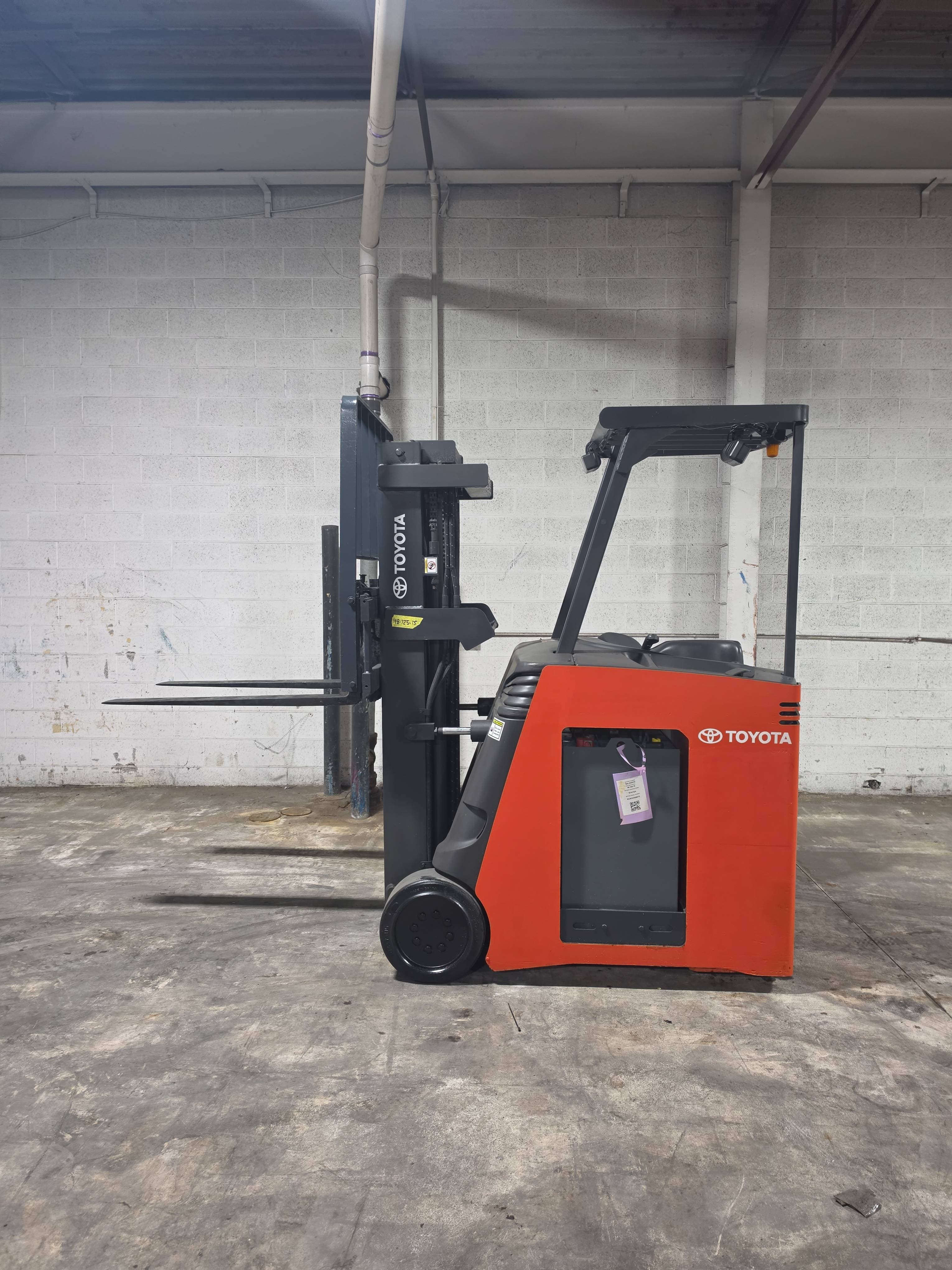 Toyota Model: 7BNCU18 3,500 lb. Capacity Electric Stand-up Counterbalanced Forklift. Hours: 8,450
