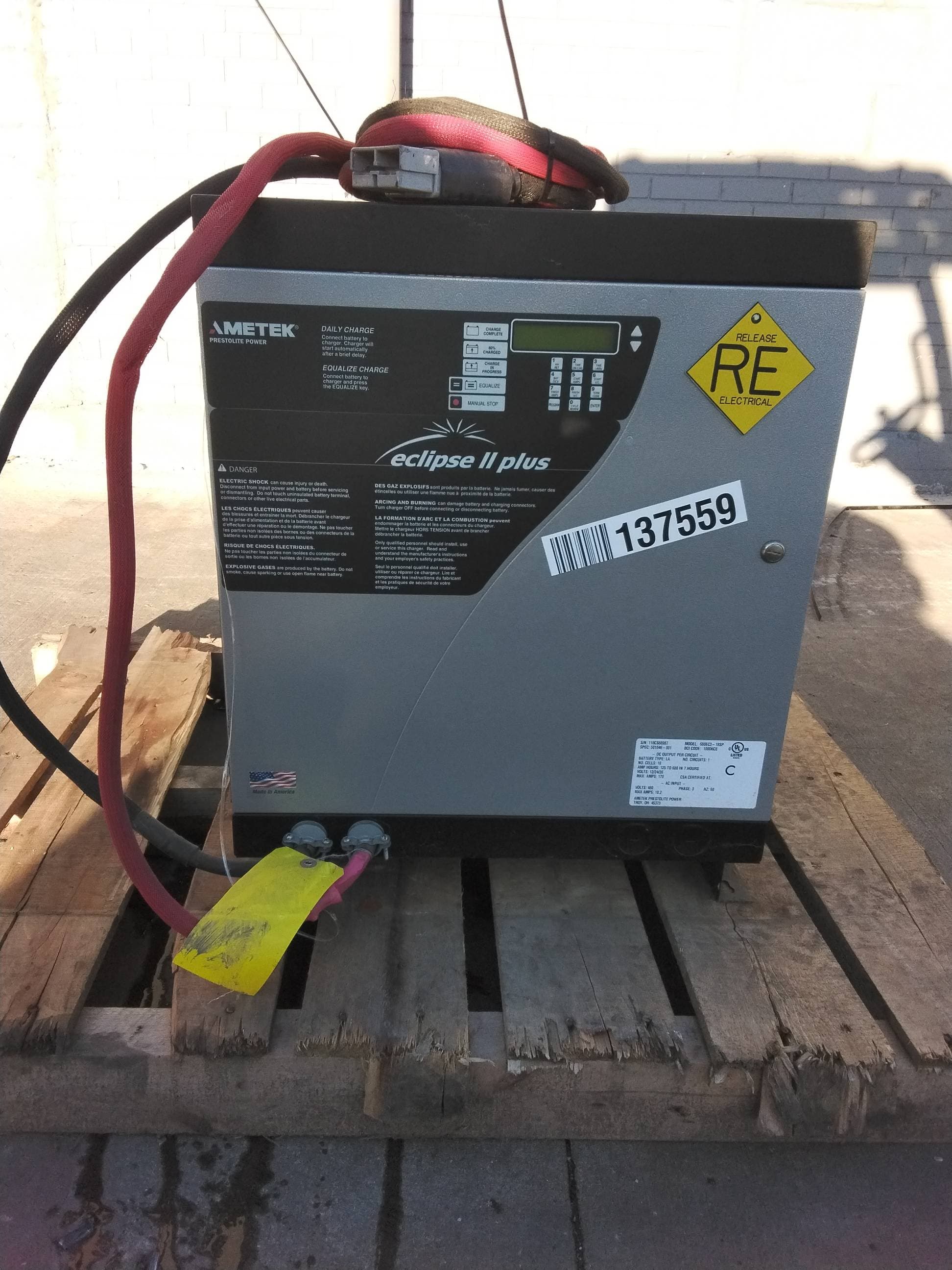 Ametek Prestolite Power Model: 680EC3-18SP 12/24/36V Industrial Forklift Battery Charger