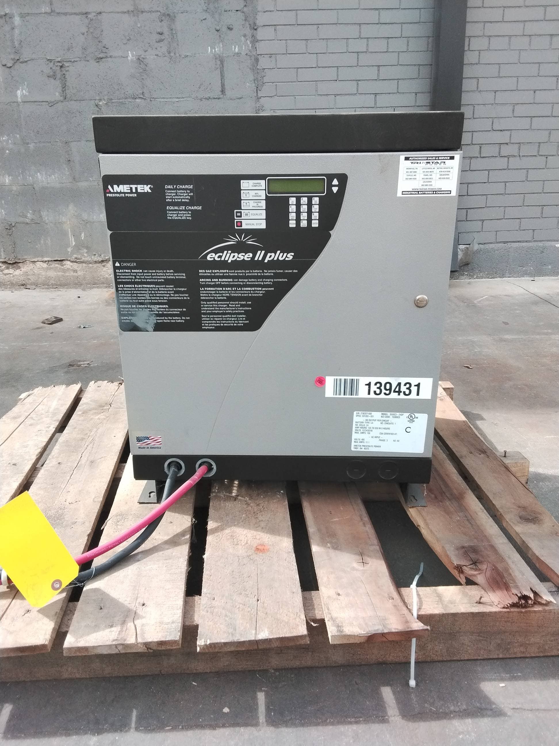 Ametek Prestolite Power Model: 550EC3-24SP 12/24/36/48V Industrial Forklift Battery Charger