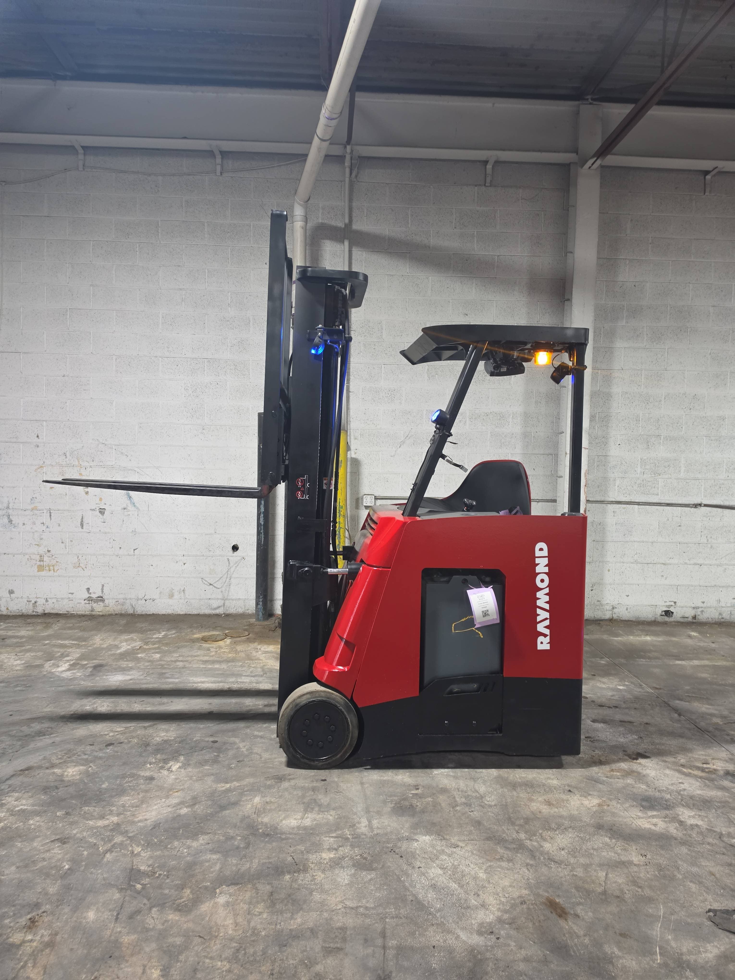 2021 Raymond Model: 415-C35TT 3,500LB Stand Up Counterbalance Electric Forklift. Hours: 7,838