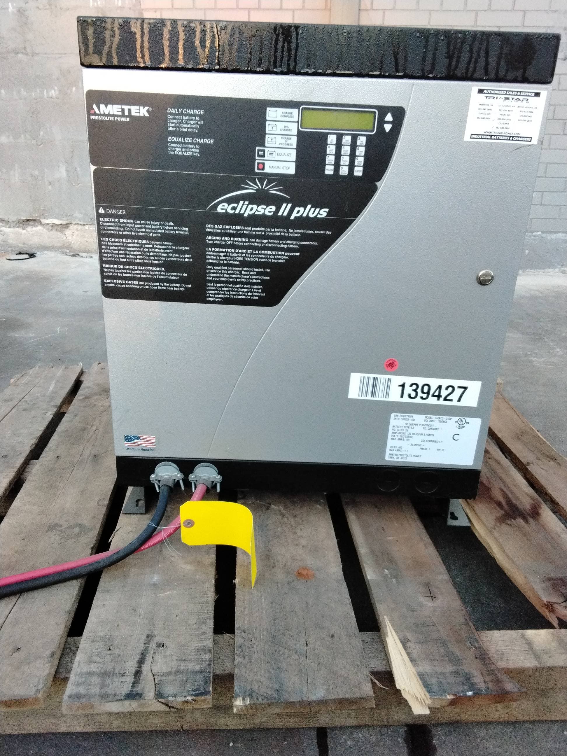 Ametek Prestolite Power Model: 550EC3-24SP 12/24/36/48V Industrial Forklift Battery Charger