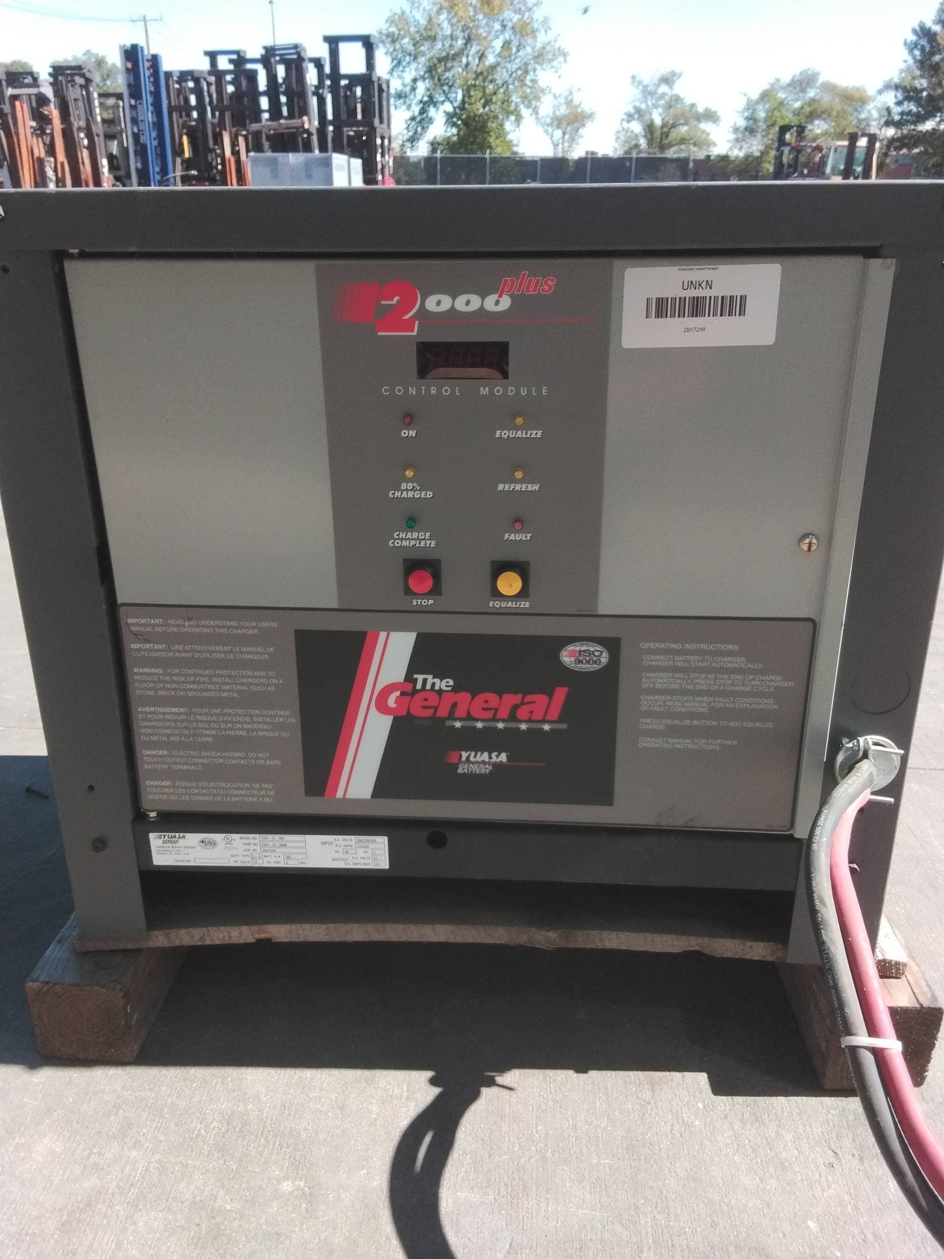 Yuasa General Battery Model: TGN-12-960 24V Industrial Forklift Battery Charger