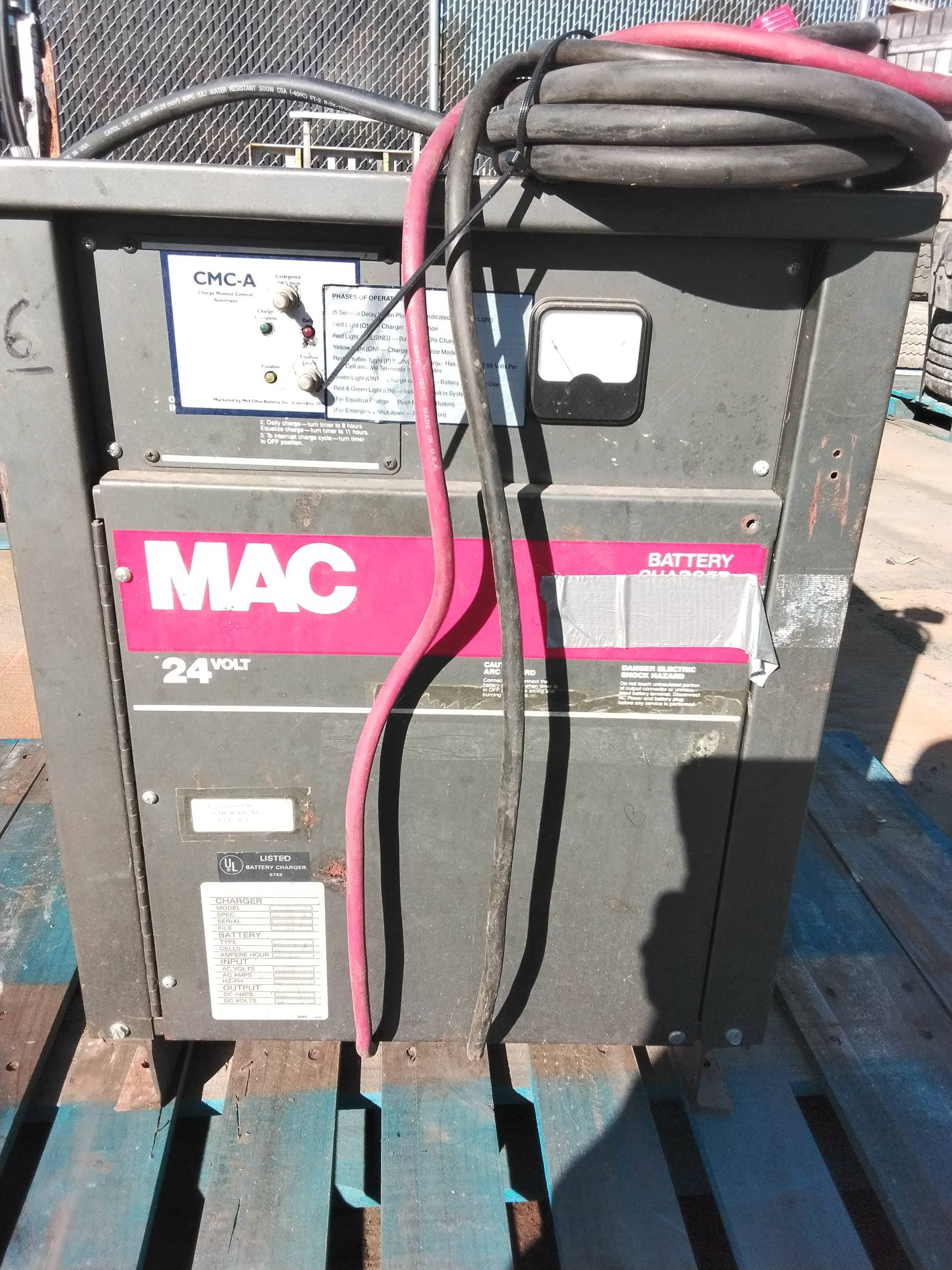 Energy 12M600D2H Charger #214 – 24V 120A Industrial Battery Charger, 480V AC