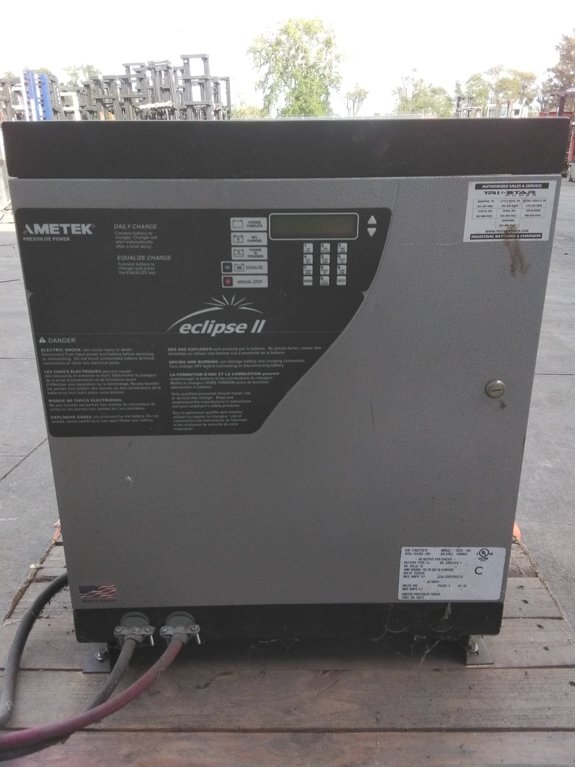 Ametek Prestolite Power Model: 625EC3-18S 12/24/36V Industrial Forklift Battery Charger