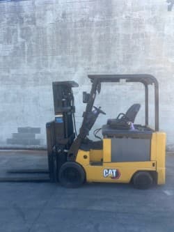 CAT Model E6000-AC, 6,000 lb Electric Sit-Down Counterbalance Forklift.