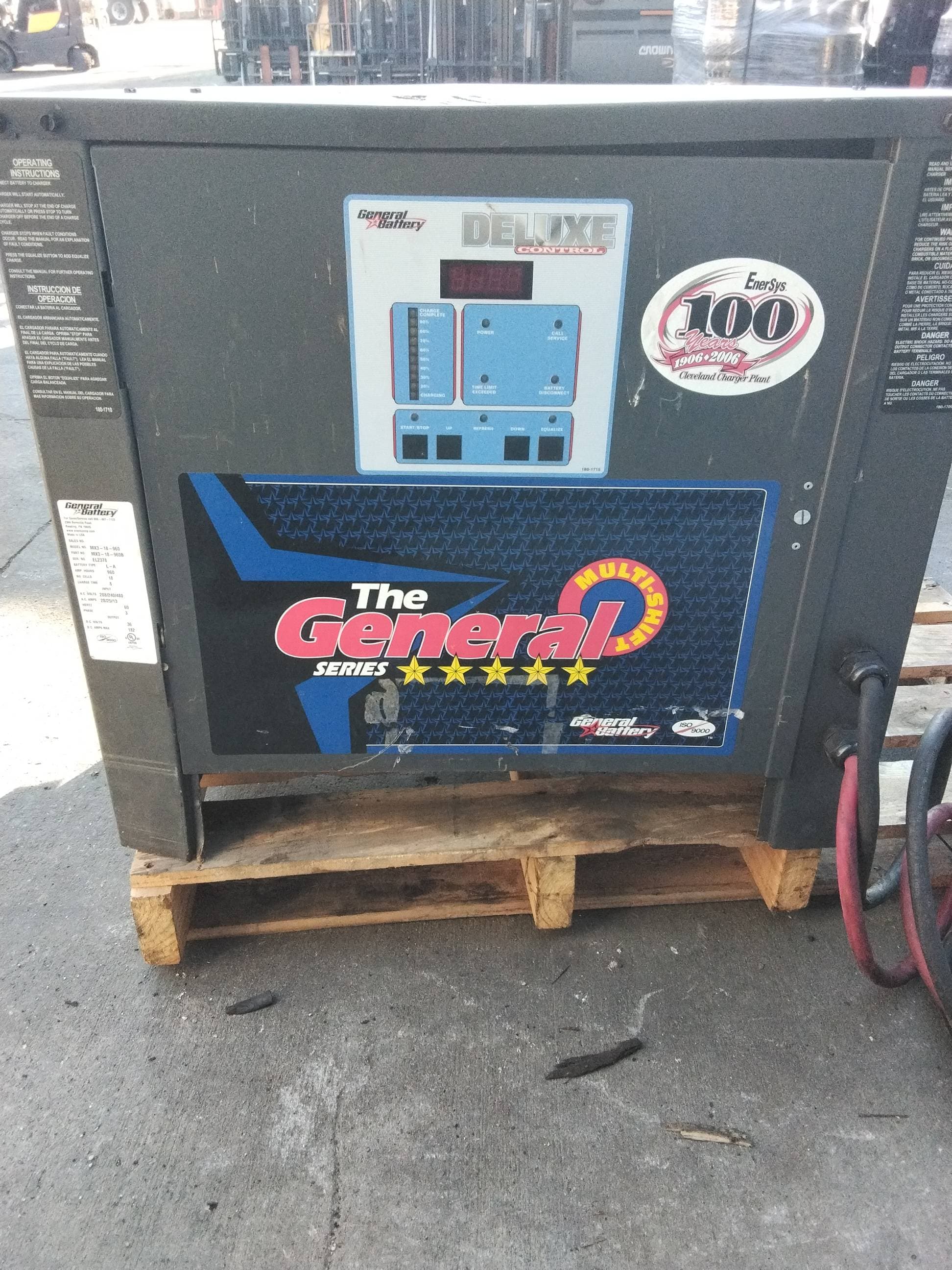 General Battery MX3-18-960 Charger #208 – 36V 182A Battery Charger, 480V, 3 Phase